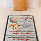 Family Love I'm Proud Of You Daughter Gift Flannel Blanket For Cozy Bedroom Sofa Decor