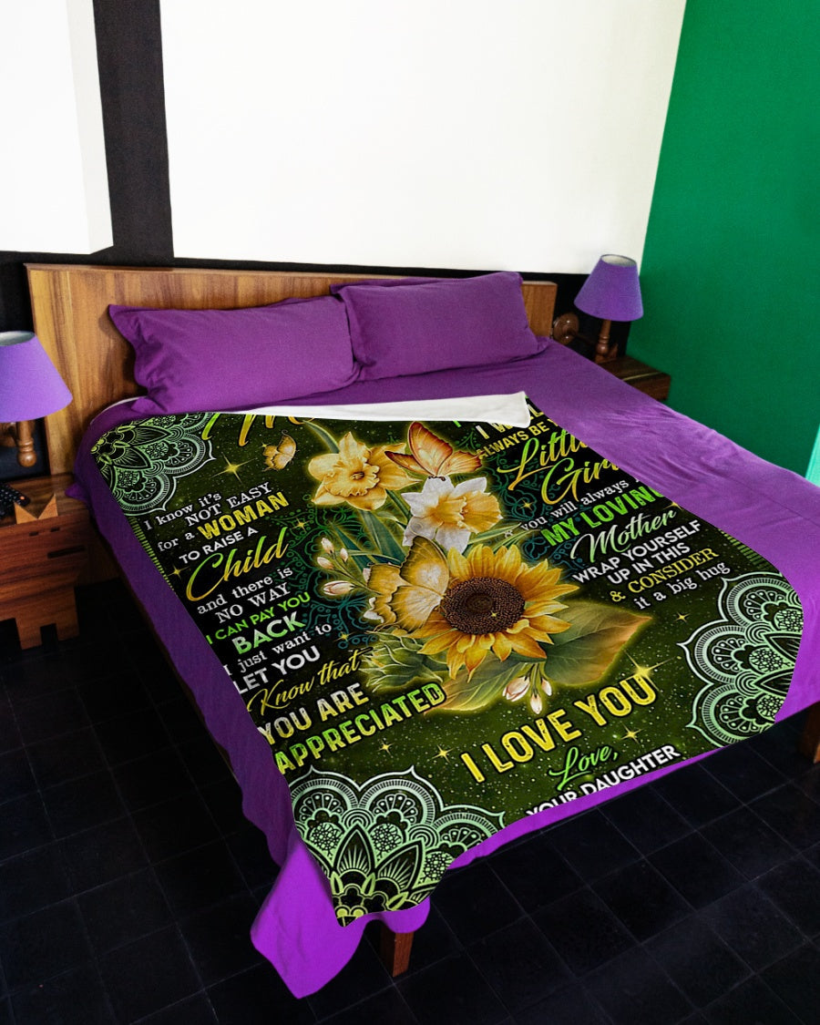 Sunflower Will Always Be The Greatest Mom Flannel Blanket For Cozy Bedroom Sofa Decor