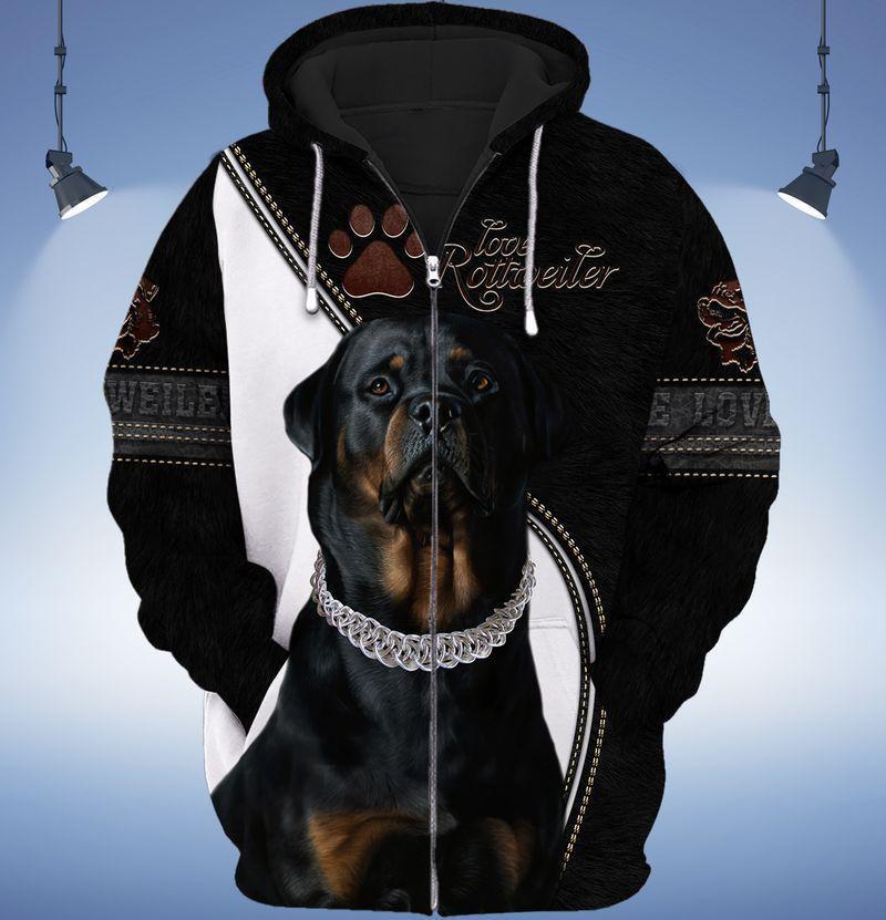 Rottweiler Lover Forever Hoodie For Casual Street Style Travel And Daily Comfort