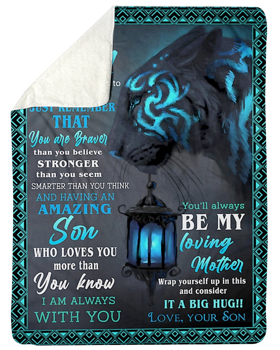 Lion To My Mom You Are Braver Flannel Blanket For Cozy Bedroom Sofa Decor