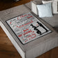 Family I Love You With All My Heart Flannel Blanket For Cozy Bedroom Sofa Decor