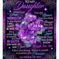 Butterfly I'm Proud Of You Daughter Gift Flannel Blanket For Cozy Bedroom Sofa Decor