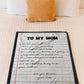 Dear Mom Letter Flannel Blanket For Cozy Bedroom Sofa Decor