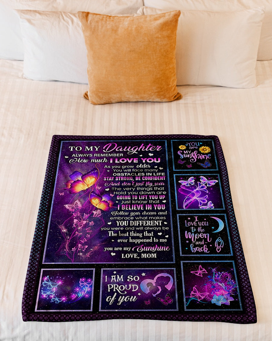 Butterfly You Are My Sunshine Gift Flannel Blanket For Cozy Bedroom Sofa Decor