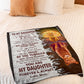 Lion Carry You In My Heart Daughter Gift Flannel Blanket For Cozy Bedroom Sofa Decor