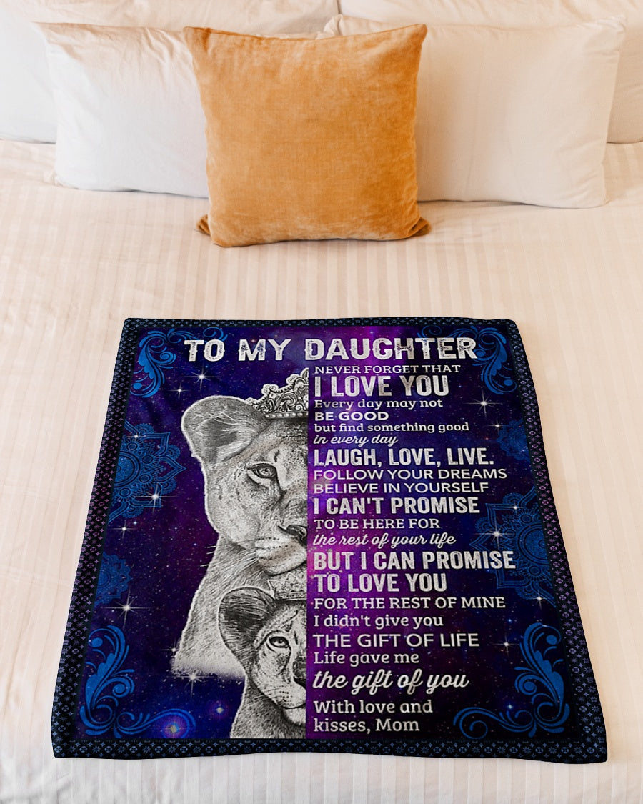 Tiger Never Forget That I Love You Mom To Daughter Flannel Blanket For Cozy Bedroom Sofa Decor