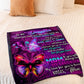 Family Love I Think About You Daughter Gift Flannel Blanket For Cozy Bedroom Sofa Decor