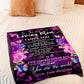 Family To My Mom You Will Always Be My Loving Mom Butterfly Rose Flannel Blanket For Cozy Bedroom Sofa Decor