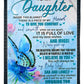 Butterfly Mom To Daughter Flannel Blanket For Cozy Bedroom Sofa Decor