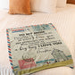 Dear Mom Letter I Love You Flannel Blanket For Cozy Bedroom Sofa Decor