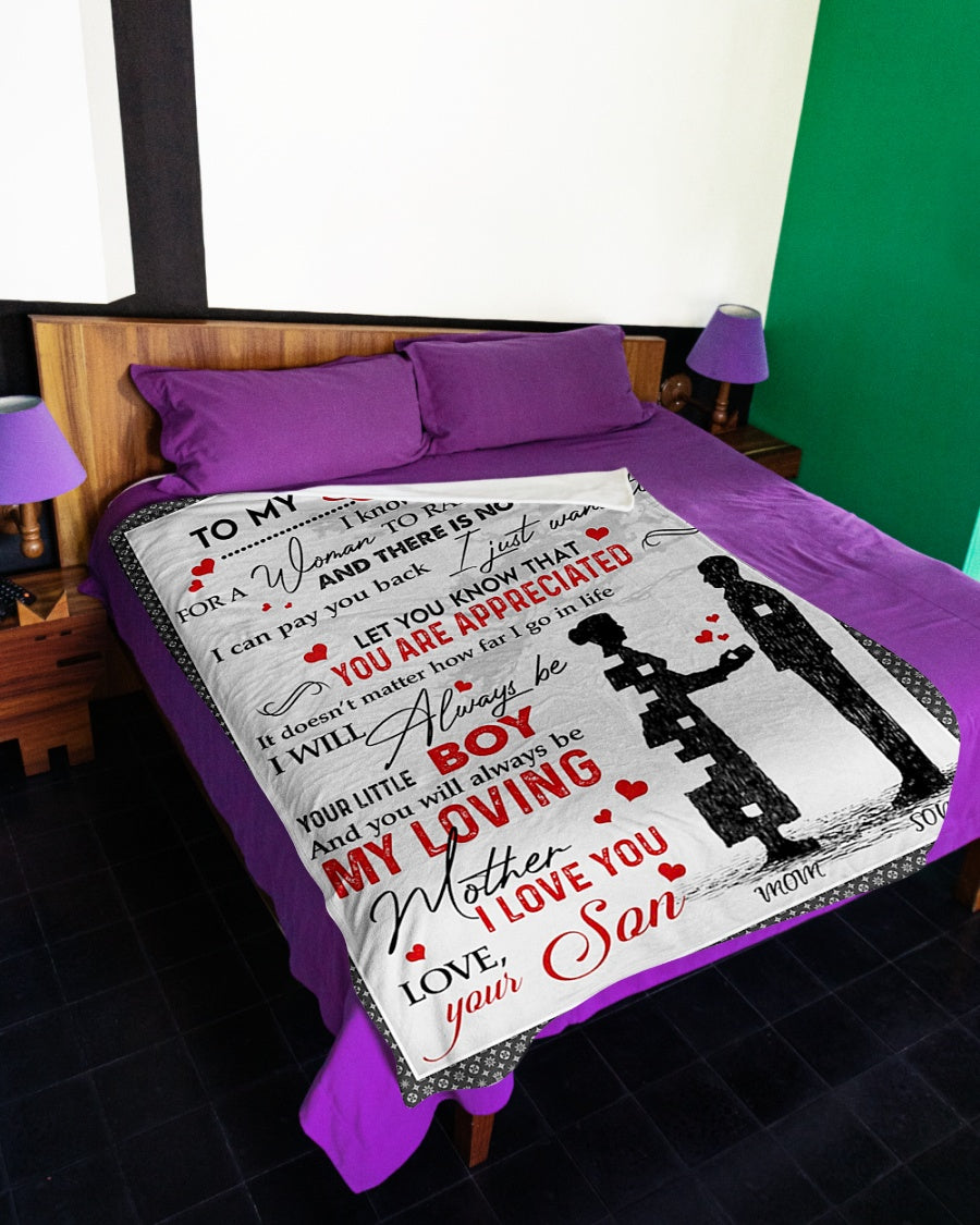 Family I Love You With All My Heart Flannel Blanket For Cozy Bedroom Sofa Decor