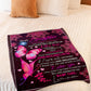Butterfly How Much You Mean To Me Daughter Gift Flannel Blanket For Cozy Bedroom Sofa Decor
