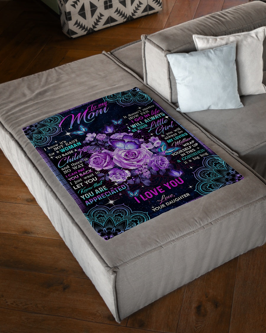 Rose I Love You With All My Heart Flannel Blanket For Cozy Bedroom Sofa Decor