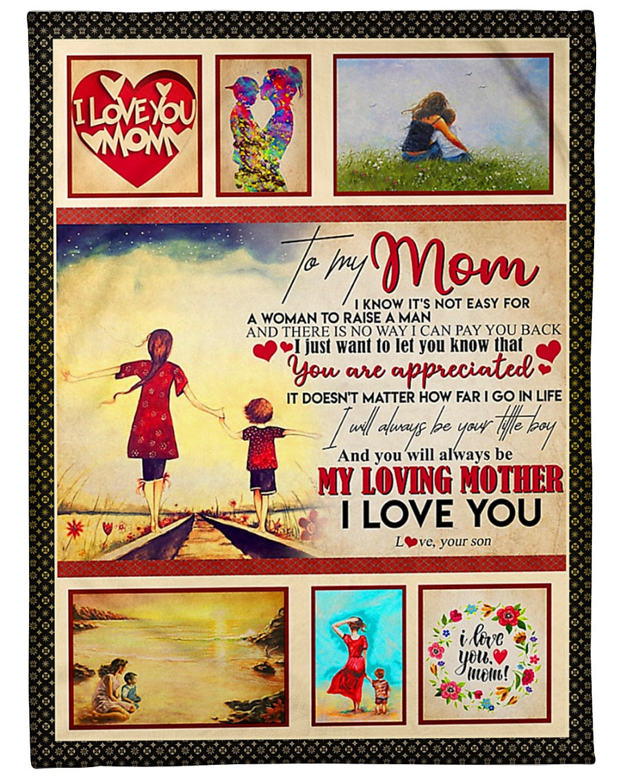 Family To My Mom You Are Appreciated Mother Flannel Blanket For Cozy Bedroom Sofa Decor
