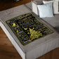 Family I Am So Proud Of You Daughter Gift Black And Yellow Flannel Blanket For Cozy Bedroom Sofa Decor
