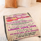 Guitar Today Is A Good Day Mom To Daughter Flannel Blanket For Cozy Bedroom Sofa Decor