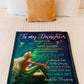 Mermaid You Are The Gift From The Heavens Mom To Daughter Flannel Blanket For Cozy Bedroom Sofa Decor