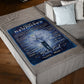 Family Never Feel That You're Alone Mom To Daughter Blue Flannel Blanket For Cozy Bedroom Sofa Decor