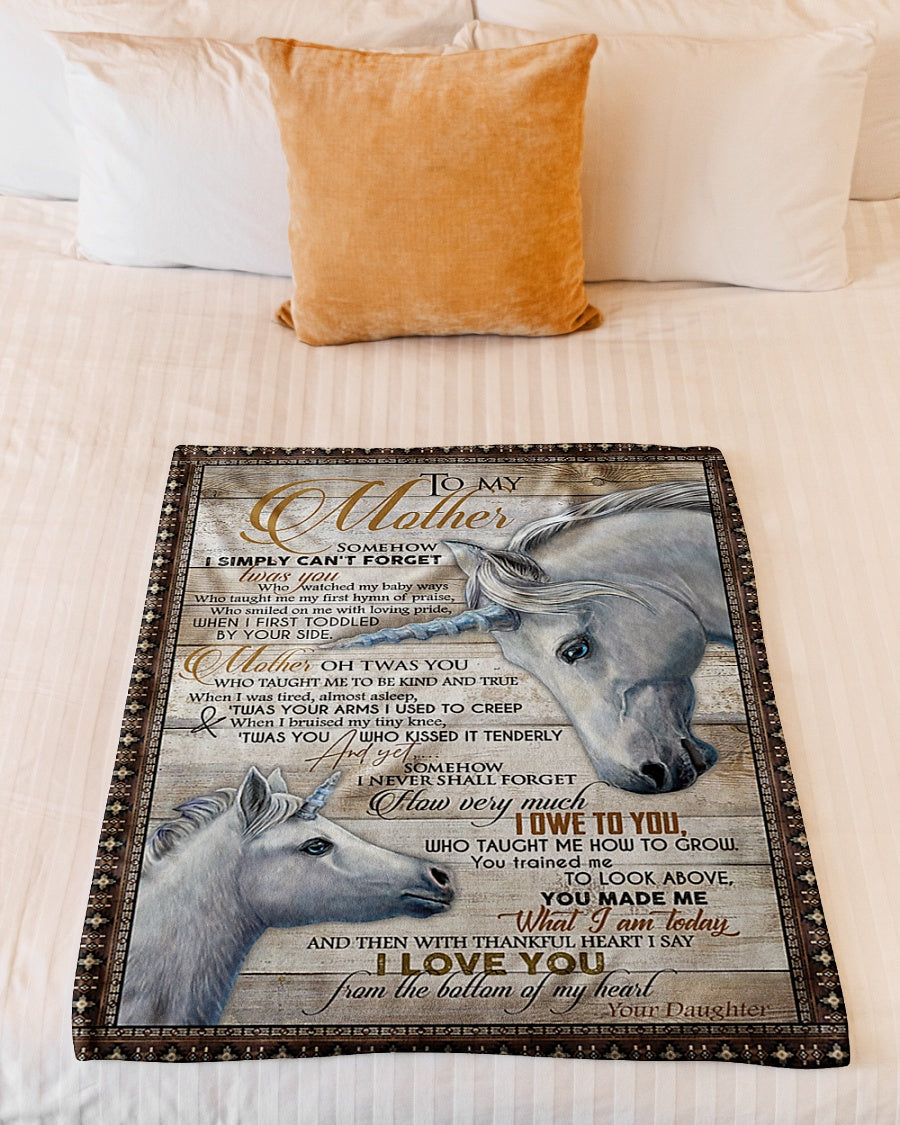 Horse I Loved You My Whole Life Flannel Blanket For Cozy Bedroom Sofa Decor
