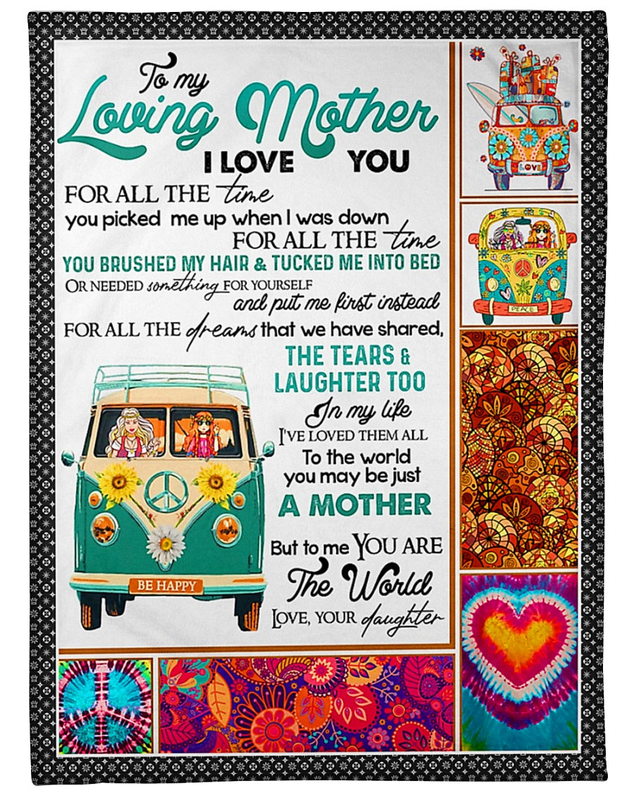 Car You Will Always Be My Loving Mother Flannel Blanket For Cozy Bedroom Sofa Decor