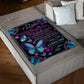 Butterfly I Love You Daughter Gift Be Safe Flannel Blanket For Cozy Bedroom Sofa Decor
