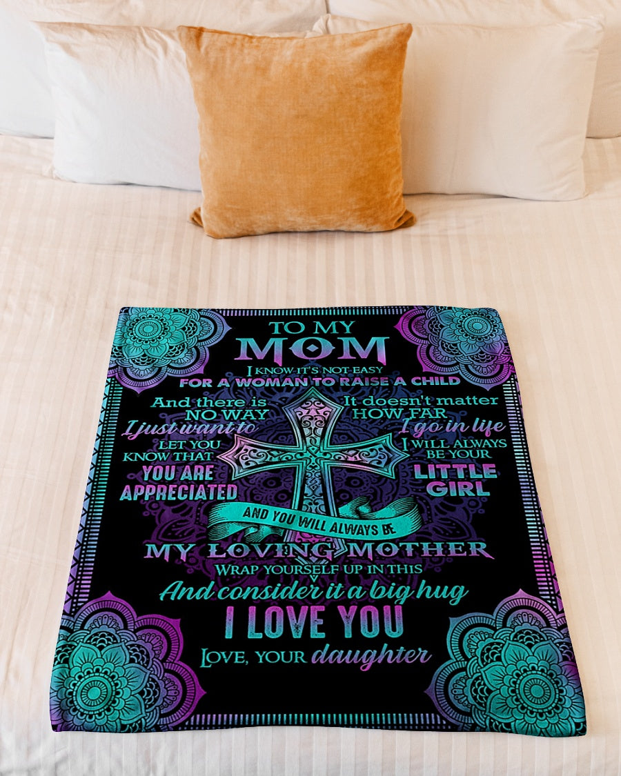 God I Love You With All My Heart Mother Flannel Blanket For Cozy Bedroom Sofa Decor