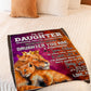 Lion I'm Always With You Daughter Gift Flannel Blanket For Cozy Bedroom Sofa Decor