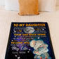 Elephant Your Way Back Home Daughter Gift Flannel Blanket For Cozy Bedroom Sofa Decor