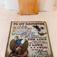 Eagle I Love You Daughter Gift Flannel Blanket For Cozy Bedroom Sofa Decor