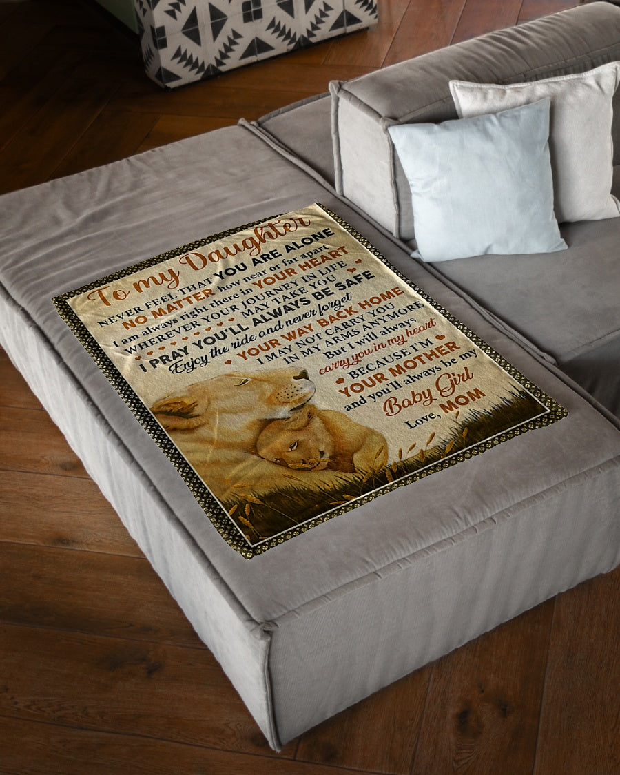 Lion Your Way Back Home Daughter Gift Flannel Blanket For Cozy Bedroom Sofa Decor