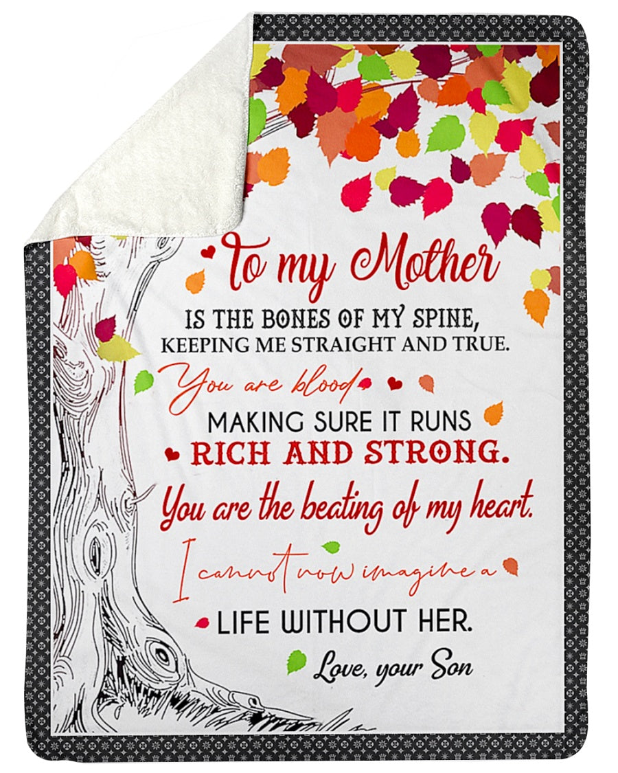 Family To My Mother Rich And Strong Flannel Blanket For Cozy Bedroom Sofa Decor