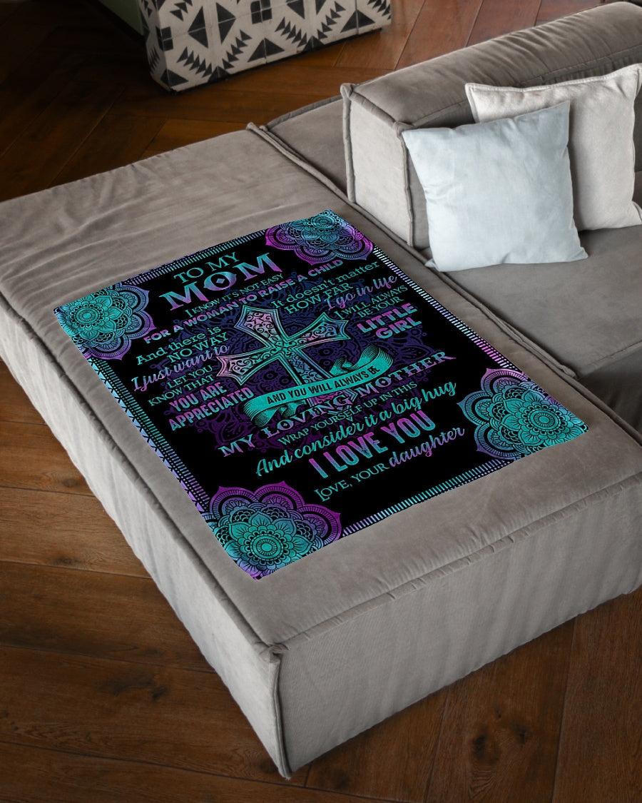God I Love You With All My Heart Mother Flannel Blanket For Cozy Bedroom Sofa Decor