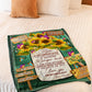 Sunflower I Am The Storm Mom To Daughter Flannel Blanket For Cozy Bedroom Sofa Decor