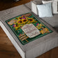 Sunflower I Am The Storm Mom To Daughter Flannel Blanket For Cozy Bedroom Sofa Decor