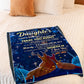 Deer Treat You Right Daughter Gift Flannel Blanket For Cozy Bedroom Sofa Decor