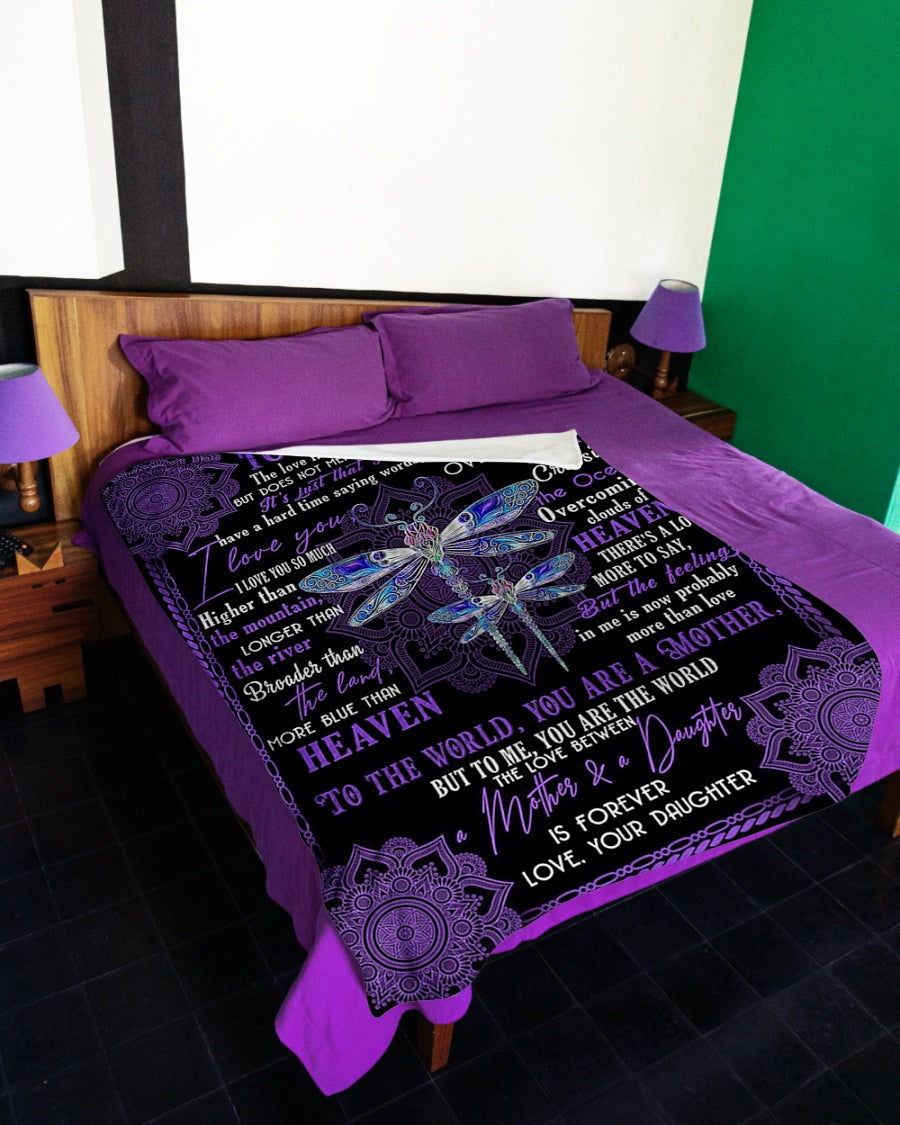 Dragon Big Hug From Daughter Flannel Blanket For Cozy Bedroom Sofa Decor