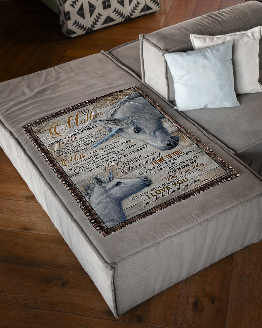 Horse I Loved You My Whole Life Flannel Blanket For Cozy Bedroom Sofa Decor