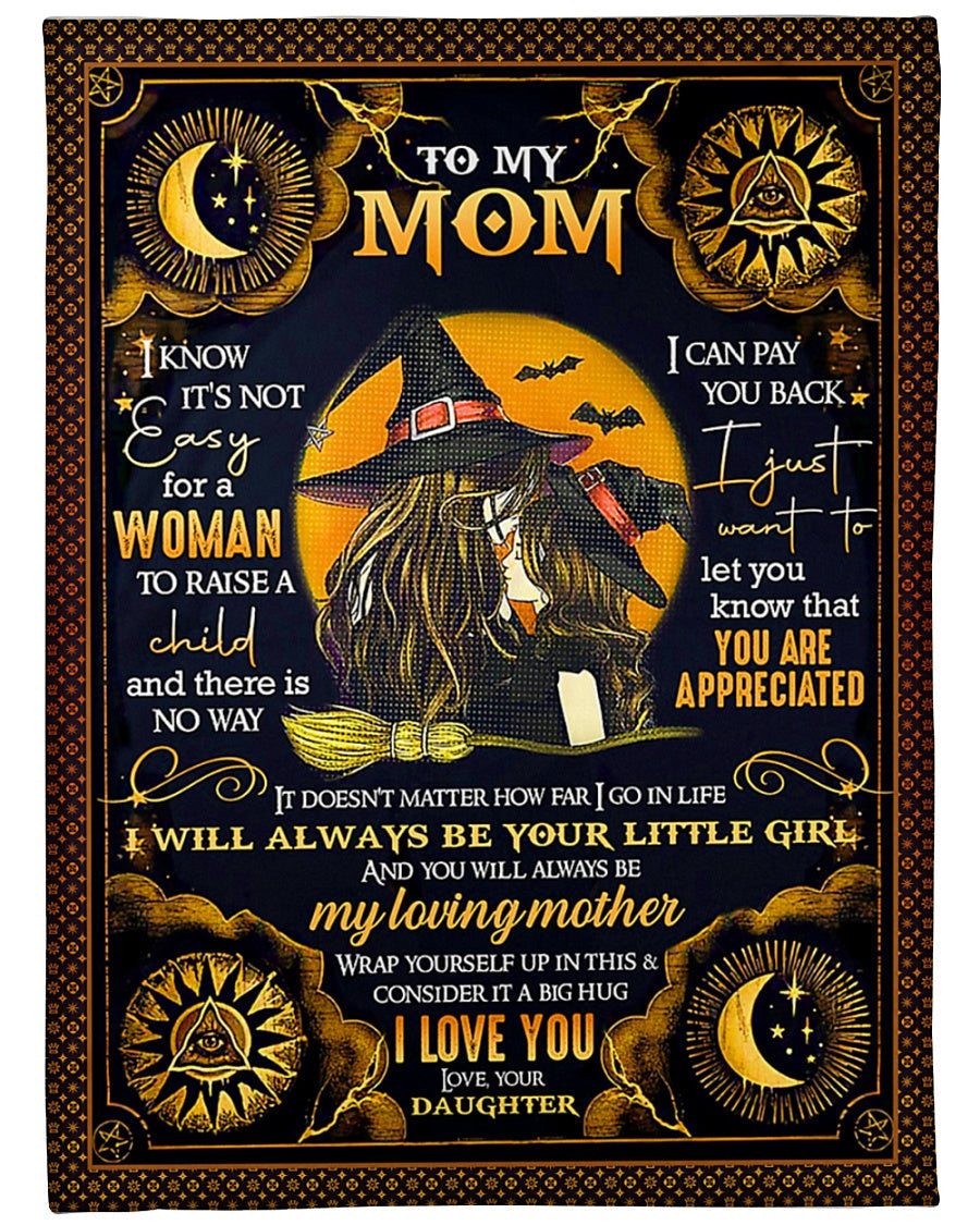 Witch You Will Always Be My Loving Mother Flannel Blanket For Cozy Bedroom Sofa Decor