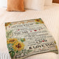 Sunflower I Love You With All My Heart Flannel Blanket For Cozy Bedroom Sofa Decor