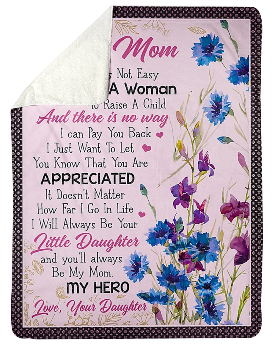 Flower I Love You To The Moon And Back Flannel Blanket For Cozy Bedroom Sofa Decor