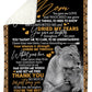Lion Love To My Mom Big Hug From Me Flannel Blanket For Cozy Bedroom Sofa Decor