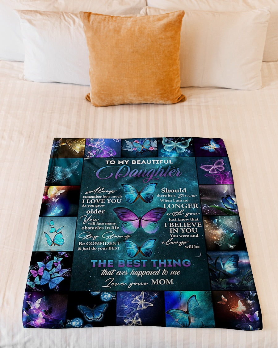 Butterfly Remember How Much I Love You Flannel Blanket For Cozy Bedroom Sofa Decor