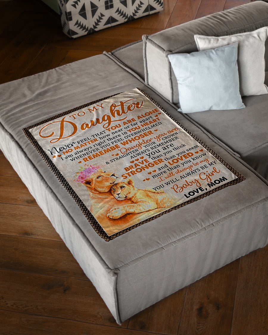 Tiger Never Feel That You Are Alone Mom To Daughter Flannel Blanket For Cozy Bedroom Sofa Decor