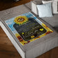 Sunflower I Am The Storm Daughter Gift Flannel Blanket For Cozy Bedroom Sofa Decor