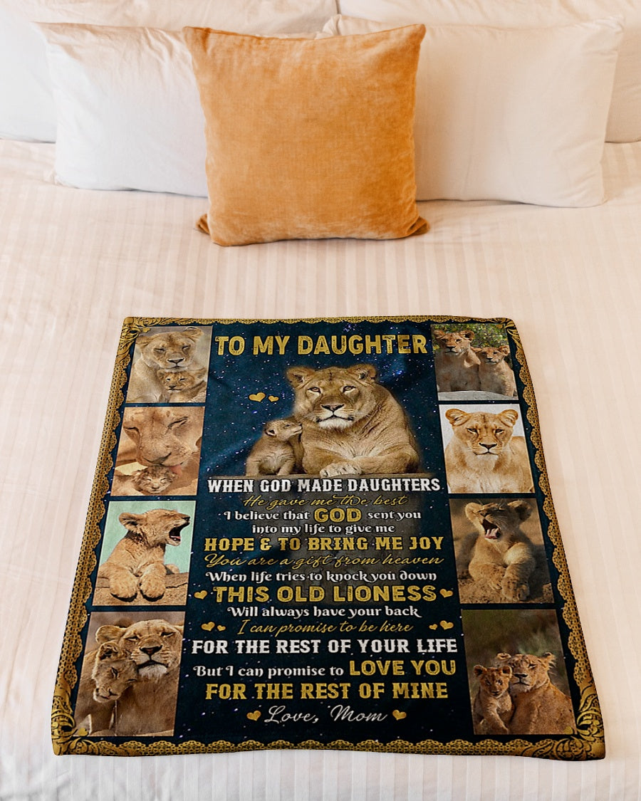 Lion The Rest Of Your Life Daughter Gift Flannel Blanket For Cozy Bedroom Sofa Decor