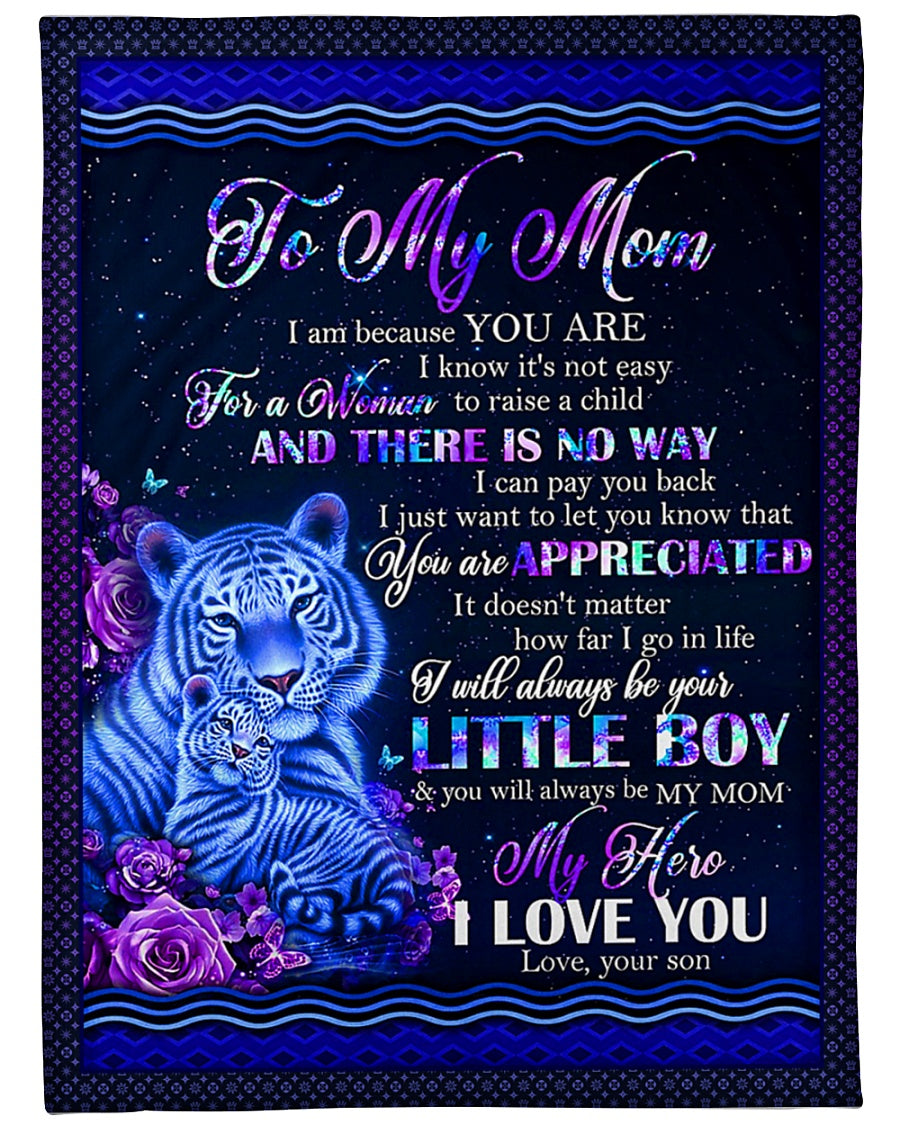 Tiger To Me You Are The World Little Boy Flannel Blanket For Cozy Bedroom Sofa Decor