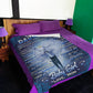 Family Never Feel That You're Alone Mom To Daughter Blue Flannel Blanket For Cozy Bedroom Sofa Decor