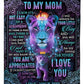 Lion Love To My Mom You Are The World Flannel Blanket For Cozy Bedroom Sofa Decor