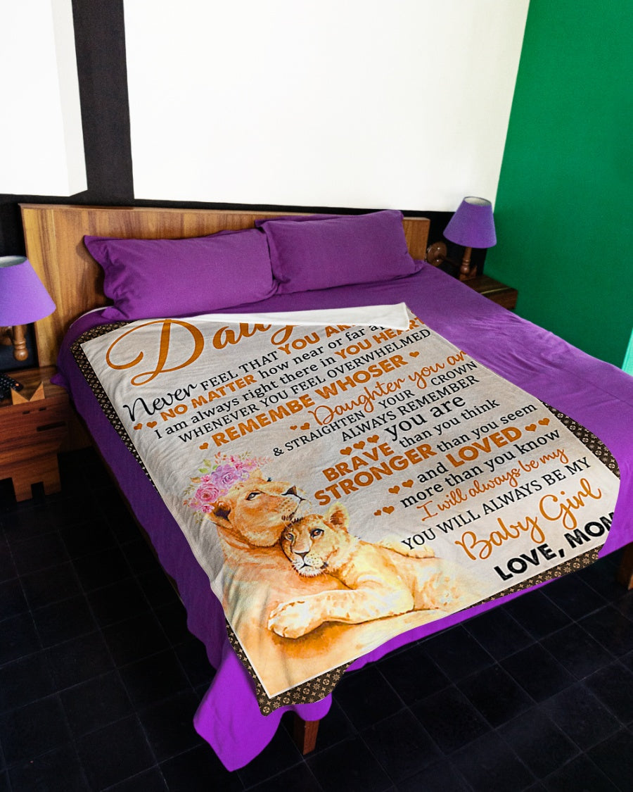 Tiger Never Feel That You Are Alone Mom To Daughter Flannel Blanket For Cozy Bedroom Sofa Decor