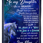 Wolf Believe In Yourself Daughter Gift Flannel Blanket For Cozy Bedroom Sofa Decor
